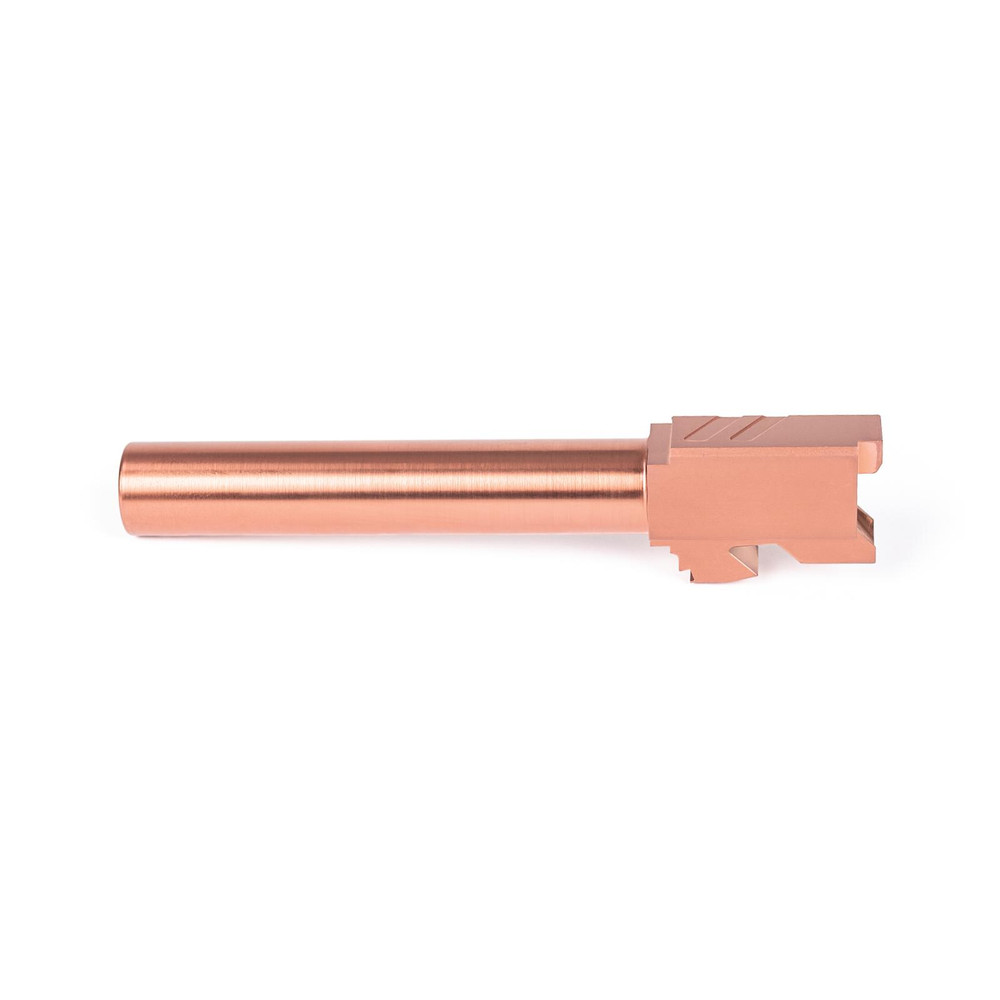 ZEV Pro Match Barrel For Glock 17, Gen1-4, Bronze - Pointing Right